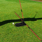 Golf swing alignment rod holder practice plate trainer, red