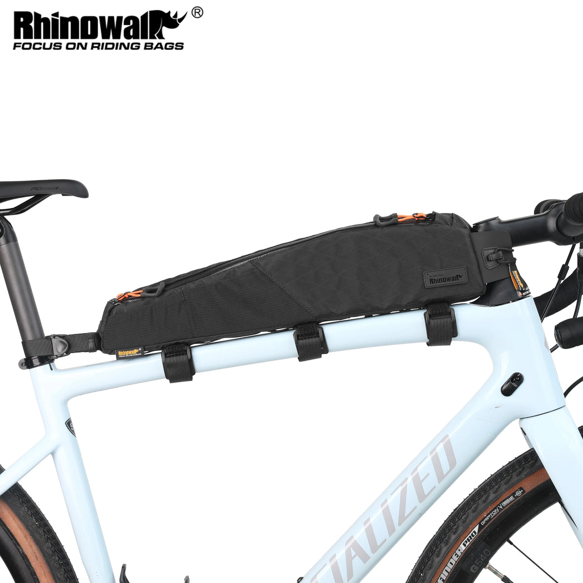 Rhinowalk BIke Top Tube Bag Cycling Water-Repellent Front Frame Bag For MTB&Road Bike With 18 Inch Or Larger Frame Length