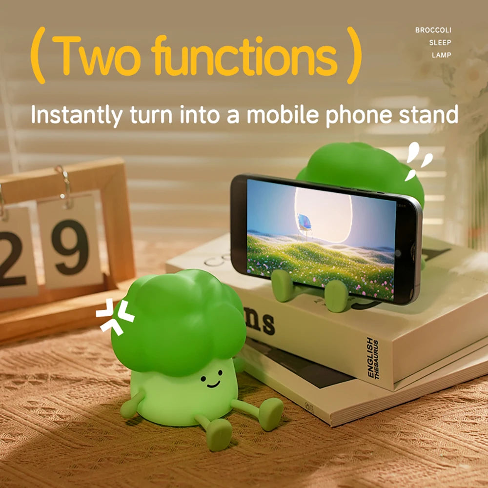 Silicone LED Night Light Tap Control USB Rechargeable Cartoon Fruit Lamp for Kids