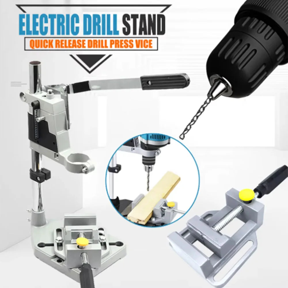 Multi-Function Electric Drill Stand Woodworking Drilling Positioning Table Bench Drill Holder Mini Vice Pliers Bench Clamp