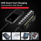 5/8 LED Bicycle Front Light USB Rechargeable 130dB Cycling Bike Horn Easy to Install 6 Modes Bicycle Bell Light