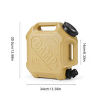 12L Outdoor Drinking Water Bucket with Spigot Water Container Large Capacity Water Storage Tank for Vehicle Car Camping Hiking