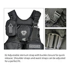 Daiseanuo Men Professional Multi-functional Life Fishing Vest Outdoor Sports Fishing Tackle Fly Swimming Adjustable Buoyant Vest