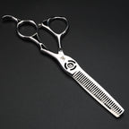 XUANFENG 6-inch hollow handle scissors, hairdresser cutting scissors and thin scissors made of 440c steel