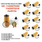 10PCS Oil Filter Element 11428570590 11428575210 HU6015z/KIT For BMW 220i i8 X1 X2 Mini Cooper Clubman Base, S 1.5L L3 - Gas