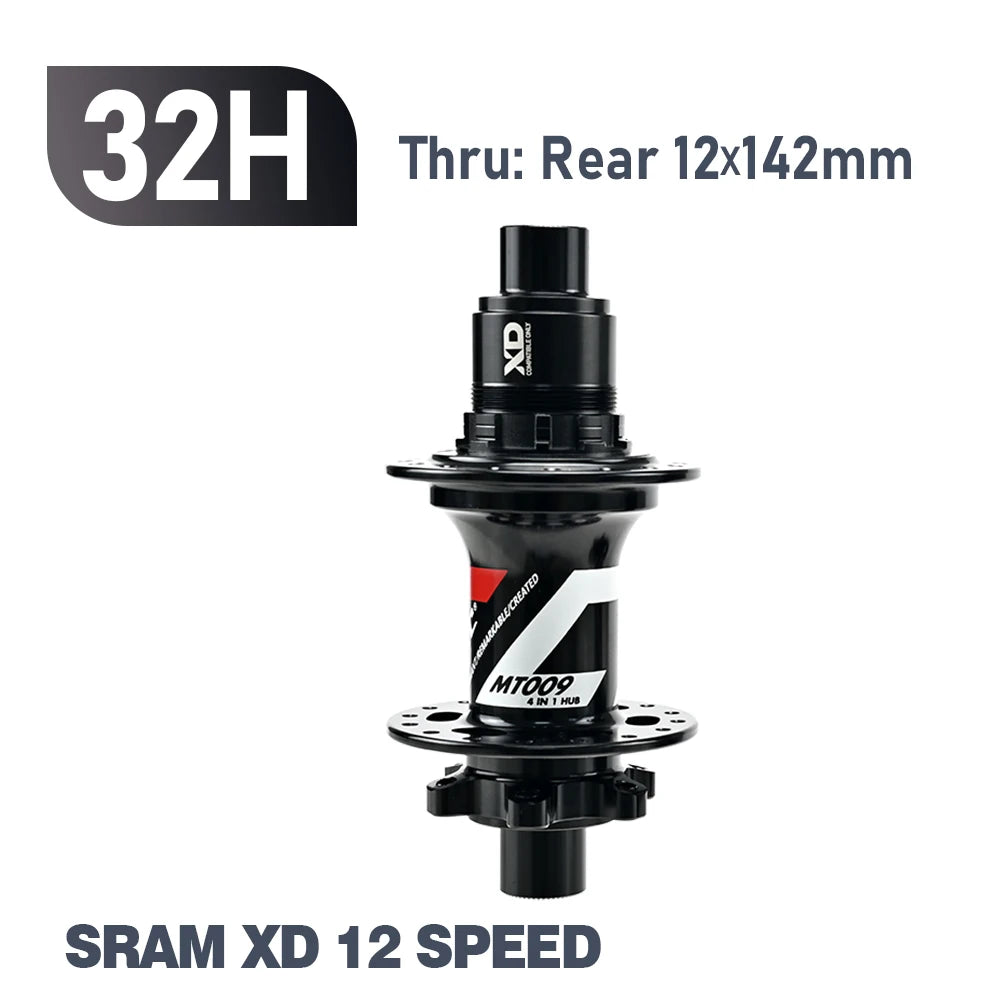 ARC MT009 Rear Hub 4in1 BOOST 10x135 12x142 12x148 MTB XC Gravel E Bike Bicycle Hub 28H 32H HG XD MS-Micro Spline 12V 6 Pawl