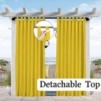 1PC Sun-Blocking & Waterproof Curtain - Easy-Hang Tab Top for PatioPergola & Gazebo Decor