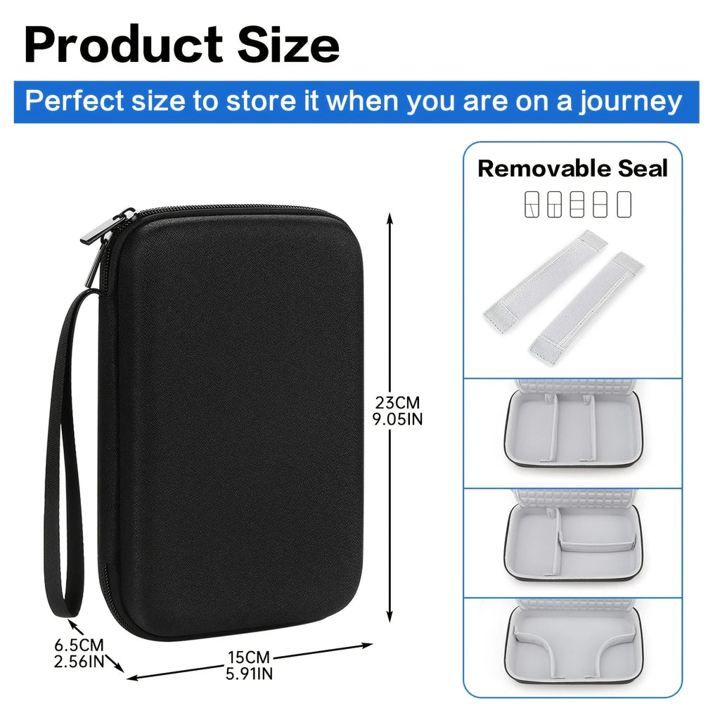 Hard Travel Electronic Organizer Case for Power Bank Chargers Cables USB Flash Drive SD Card Electronics & Backpack Organizer