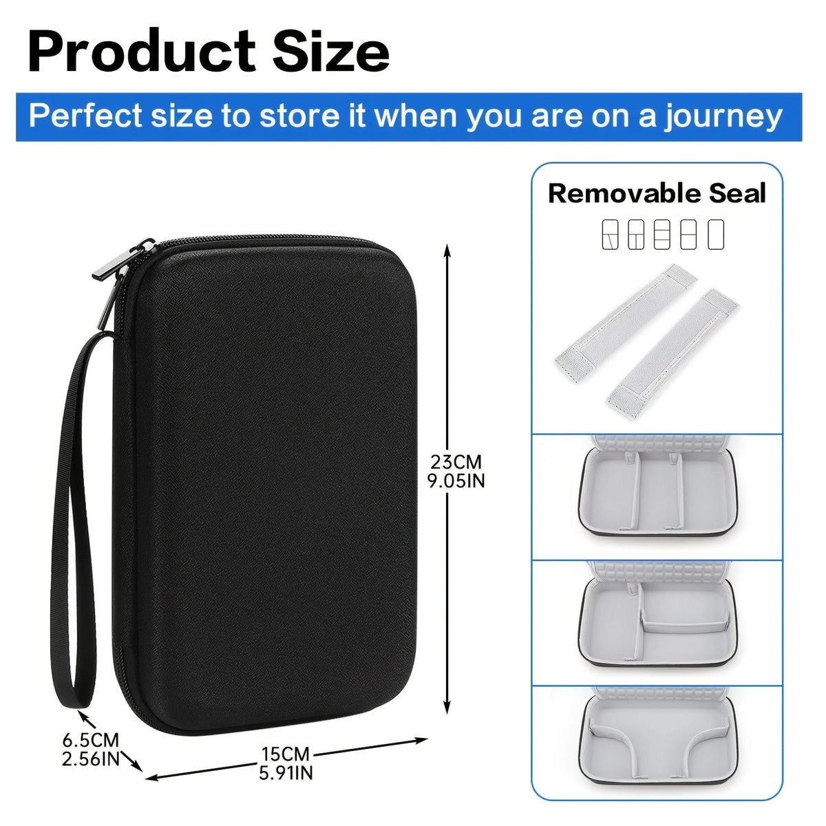 Hard Travel Electronic Organizer Case for Power Bank Chargers Cables USB Flash Drive SD Card Electronics & Backpack Organizer