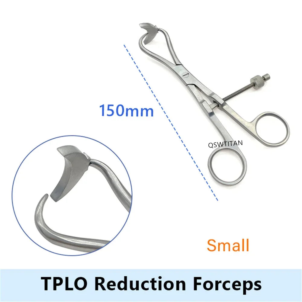 TPLO reduction retractor bone holding forceps, autoclavable pet orthopedic instrument, 1pc