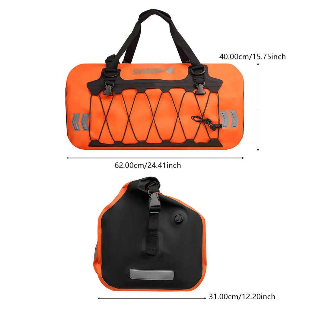 Motorcycle Dry Bag Waterproof Reflective Tail Duffle Bag Skiing Travel Hiking Camping Boating Riding Fishing Outdoor Luggage