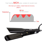 Hair Straightener Titanium Plate Straightening Iron Keratin Treatment Flat Irons 470℉ MCH Fast Heating High Temperature Styler