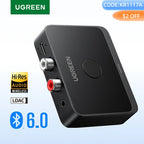 UGREEN Bluetooth 6.0 Audio Receiver Adapter with LDAC AAC, 3.5mm Jack & 2RCA, 15h