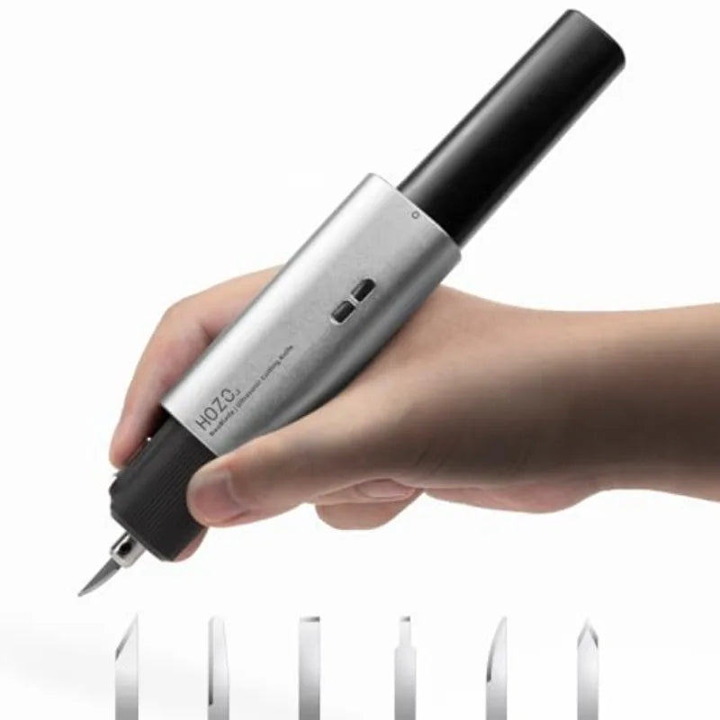 HOZO Ultrasonic Cutter with Auto Power Adjustment 6-in-1 Blades for Precision Cutting Hobby Craft Model Making Gloves Given Away