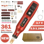 USB Rechargeable Cordless Engraving Pen Wireless Electric Drill Rotary Tool for Jewelry Glass - Portable Handheld Engraver