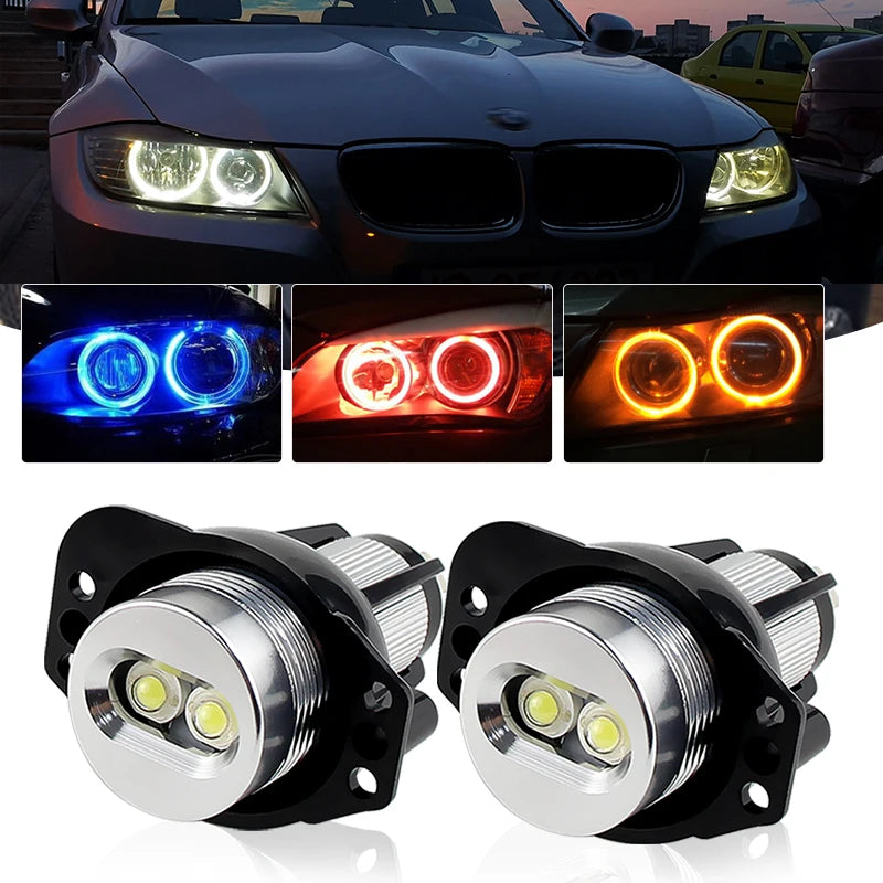 2pcs CANbus 10W LED Angel Eyes Marker Bulbs for BMW 3 Series E90 E91 2006-2008