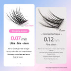YUANZHIJIE Individual Eyelashes Makeup Cilios Cluster Eyelash Extension Wispy C/D Curling Volume Black Soft False Eyelash Makeup