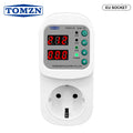 TOMZN Automatic Voltage Current Protector Socket AC 110V 220V Adjustable 16A Power Surge Protector EU Plug Socket TOSVA-16
