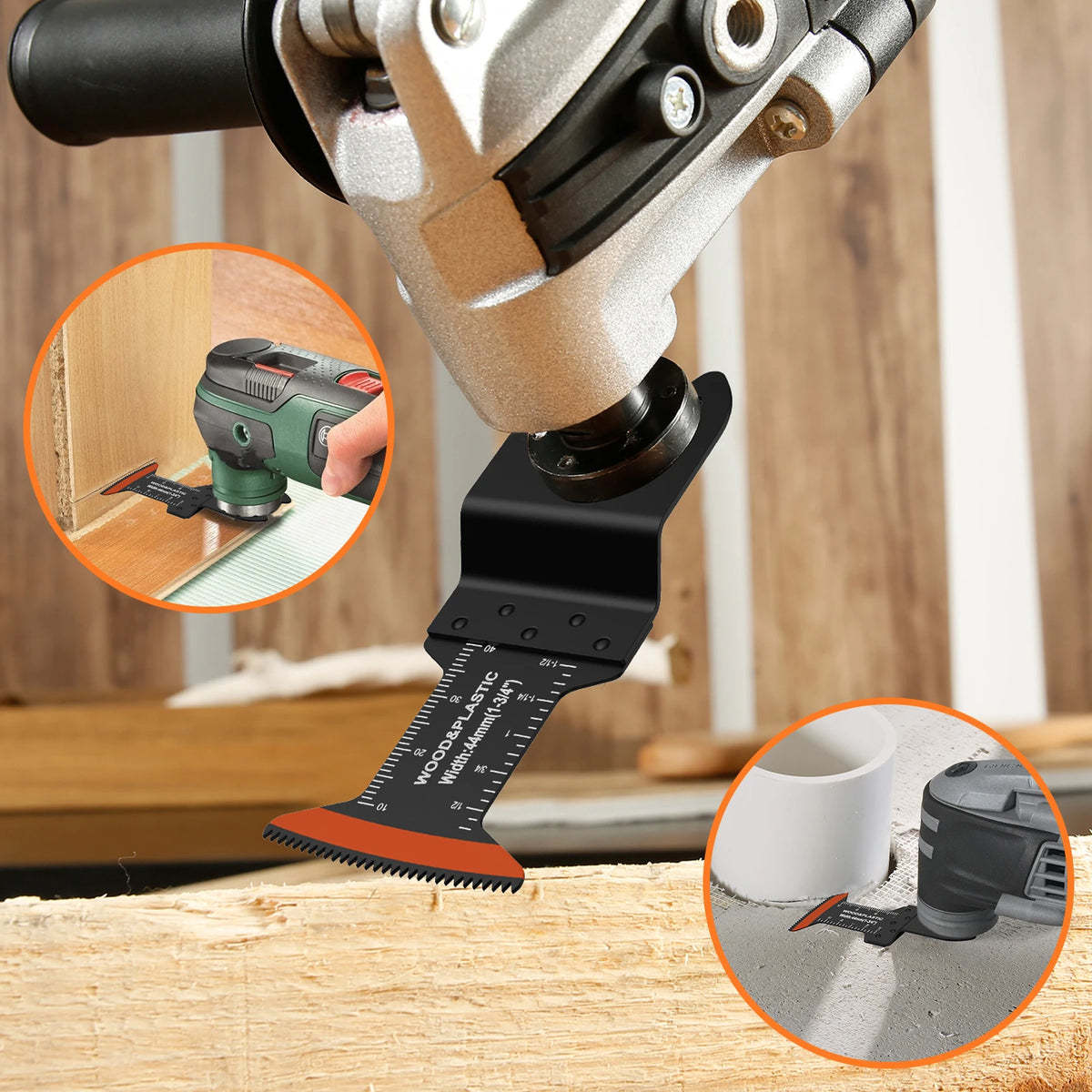 10/50Pcs Oscillating Saw Blades 44MM Multitool Blades Sharp Oscillating Saw Blades Fast Cutting Wood PVC Cutter Saw Blades