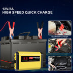 2A 12V Automotive Battery Chargers 3 Stages Intelligent Pulse Repair Car Battery Maintance Storage Cell Charging Device Digital