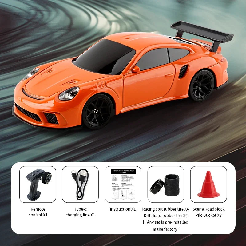 2.4G RC Drift Car 1/43 4WD Mini Racing Remote Control Car Model High Speed Four Wheel Drive Radio Control Boys Toy Gift