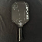Double Black Diamond 16mm pickleball Paddle, T700 carbon fiber black matte surface, good spin performance