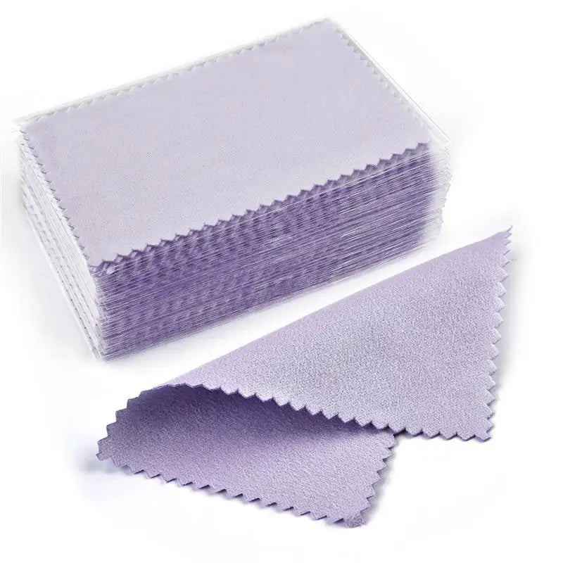 10Pcs/pack Multi Size Silver Polishing Cloth Jewelry Cleaning Anti Tarnish Reusable Soft Wiping Cloth Keep Jewelry Shining Tools