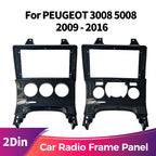 2Din 9inch Car Radio Fascias Installation Dash Frame For Peugeot 3008 5008 2009-2016  Panel DVD Gps Mp5 Android Player Trim