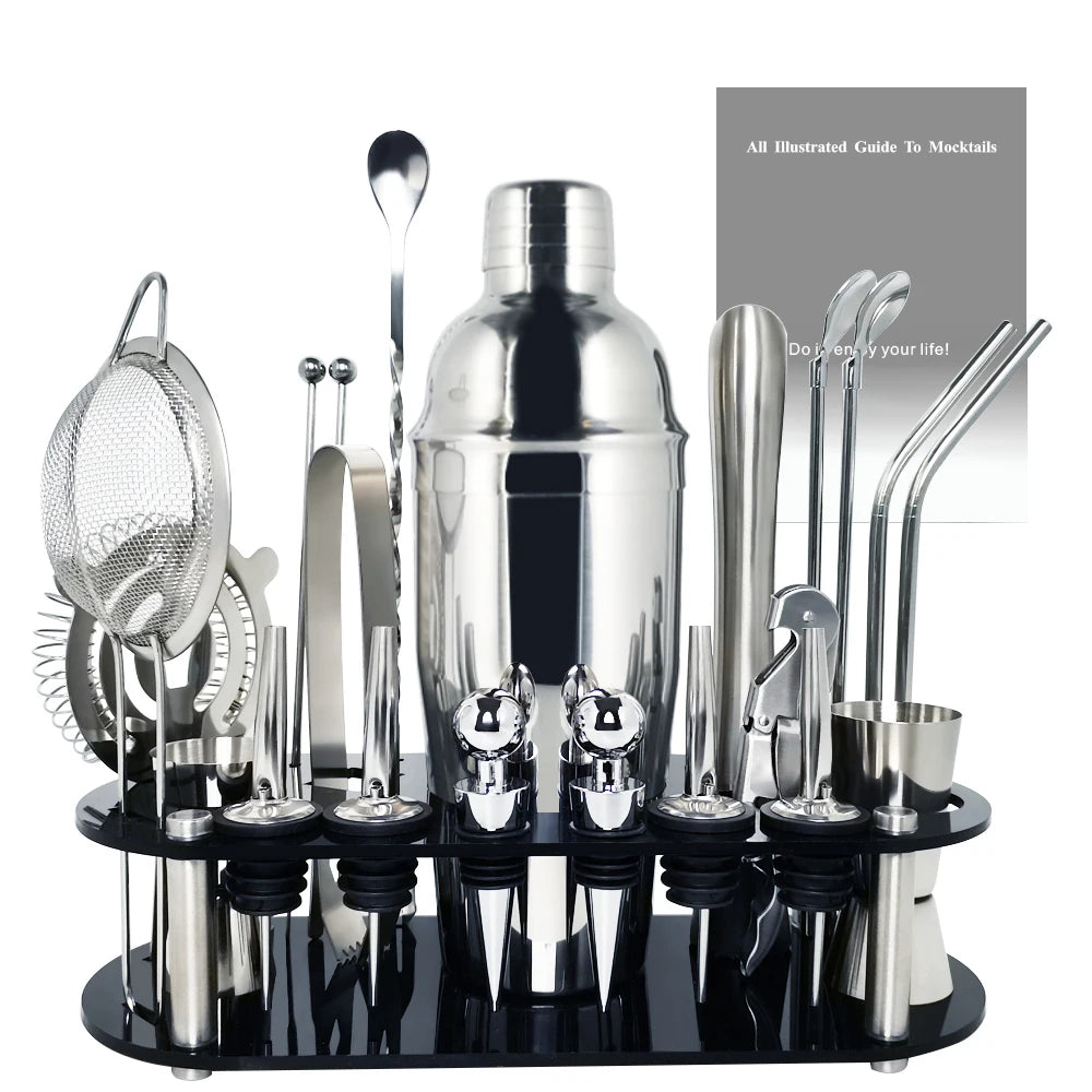 Craft Bar-Quality Cocktails: Premium Boston Shaker Set with Stand