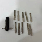 10 in 1 Tubular Lock Pick Set Interchangeable Stainless Steel Keys Unlocking Tool for Locksmith Professional Use Daily Unlocking