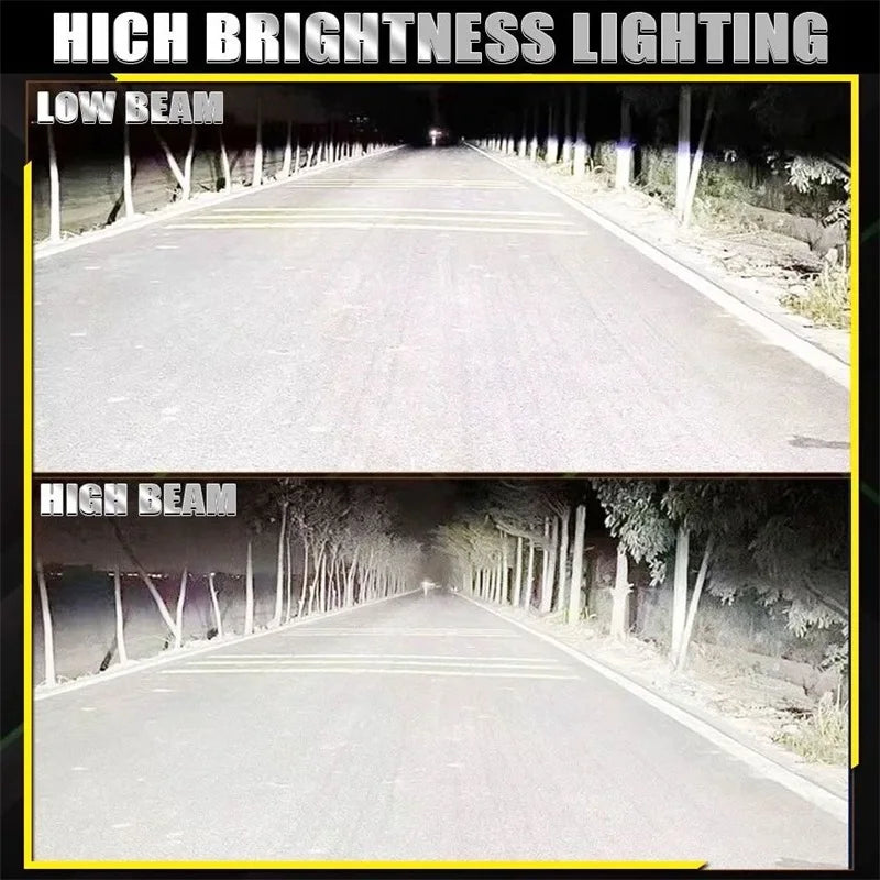2200W 360 H7 LED Car Headlight Bulb Canbus 3000000LM Light for Car Turbo Mini Size H7 LED HeadLamp 6000K 12V Wireless with Fan