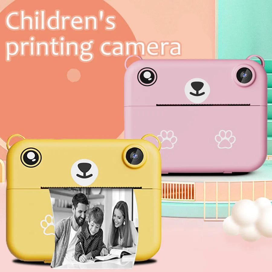 Digital Children Camera Photography Instant Print Photo 1080P HD Video Recorder Mini Thermal Printer Educational Birthday Gifts