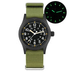 Militado Ml05 Vintage Field Watch VH31 Sweep Second Quartz Movement Sapphire Crystal High Clear AR Coating Luminous 38Mm Watches
