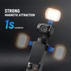 NEEWER Magnetic Auxiliary Light Compatible with DJI OSMO Pocket 3 Gimbal Camera Creator Combo, Rechargeable Mini LED Fill Light