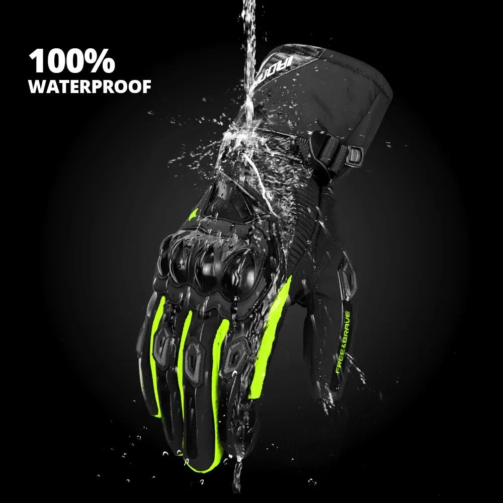 Motorcycle Gloves Waterproof Windproof Full Finger Moto Motorbike Riding Gloves Touch Screen Moto Motocross Gloves Winter