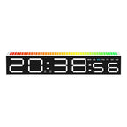 LED Alarm Clock with Rhythm Light Bar Colorful Table Clock with 3 Levels Brightness Adjustable RGB Colorful Electronic Clock