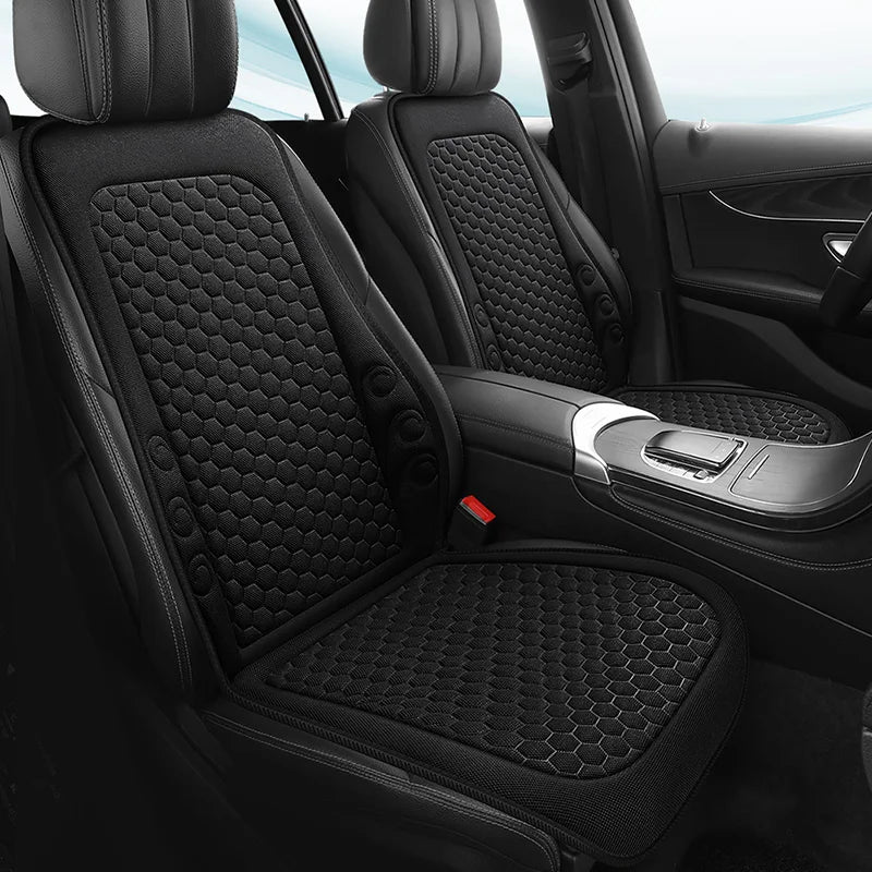 Car Front Seat Cushion Cover Non-Slip Breathable Polyester 4 Seasons 1pc