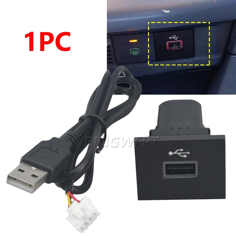 NEW 2PCS Car USB Input Adapter Audio Radio u-disk flash Socket Interface Cable For Ford Focus 2 Mk2 2009-2011