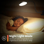 Desk Lamps LED Book Light USB Rechargeable Reading Light Warm Cool White Daylight Portable Flexible Easy Clip Night Reading Lamp