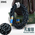 XINHS S139 Peacock Feather 4-core audiophile grade 7N single crystal copper thickened high-purity copper headphone upgrade cable