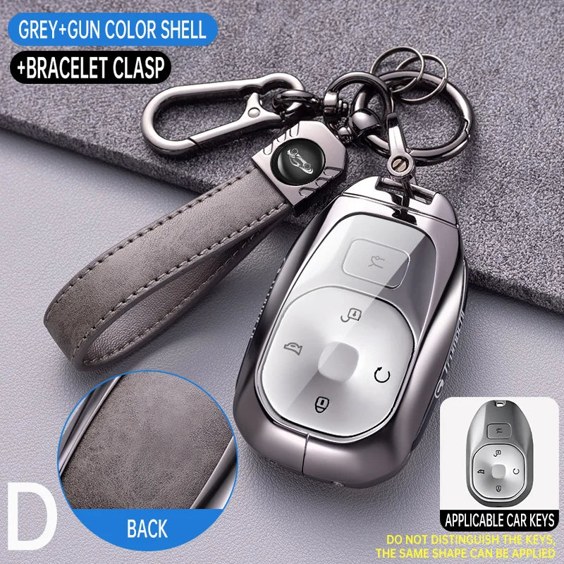 Car Zinc Alloy Key Case Holder Cover For GAC Trumpchi GS7 GS8 GM8 GS5 GA6 GM6 GN8 Empow J15 J16 2023 2022 5Buttons Key Shell