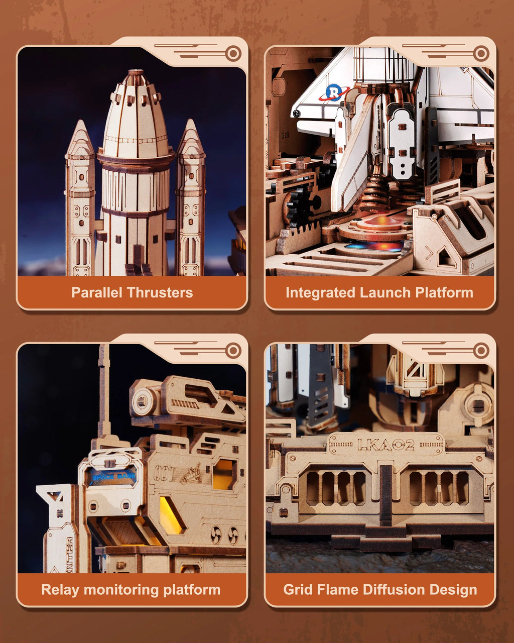 Robotime Rokr 3D Wooden Puzzle Space Shuttle Model Kits For Adults To Build STEM Toy Gift LKA02