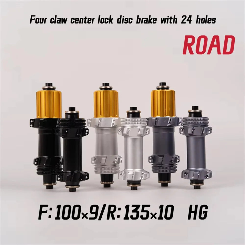 New 24 Hole Sealed Bearing Ultra Light Four Claw Road Bicycle Wheel Hub, 100/135/142 Compatible With For SHIMANO SRAM 11S