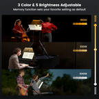 Glocusent New Foldable Long-Lasting Clip on Piano Musical Sheet Lamp Color & Brightness Adjustable Led Music Stand Light