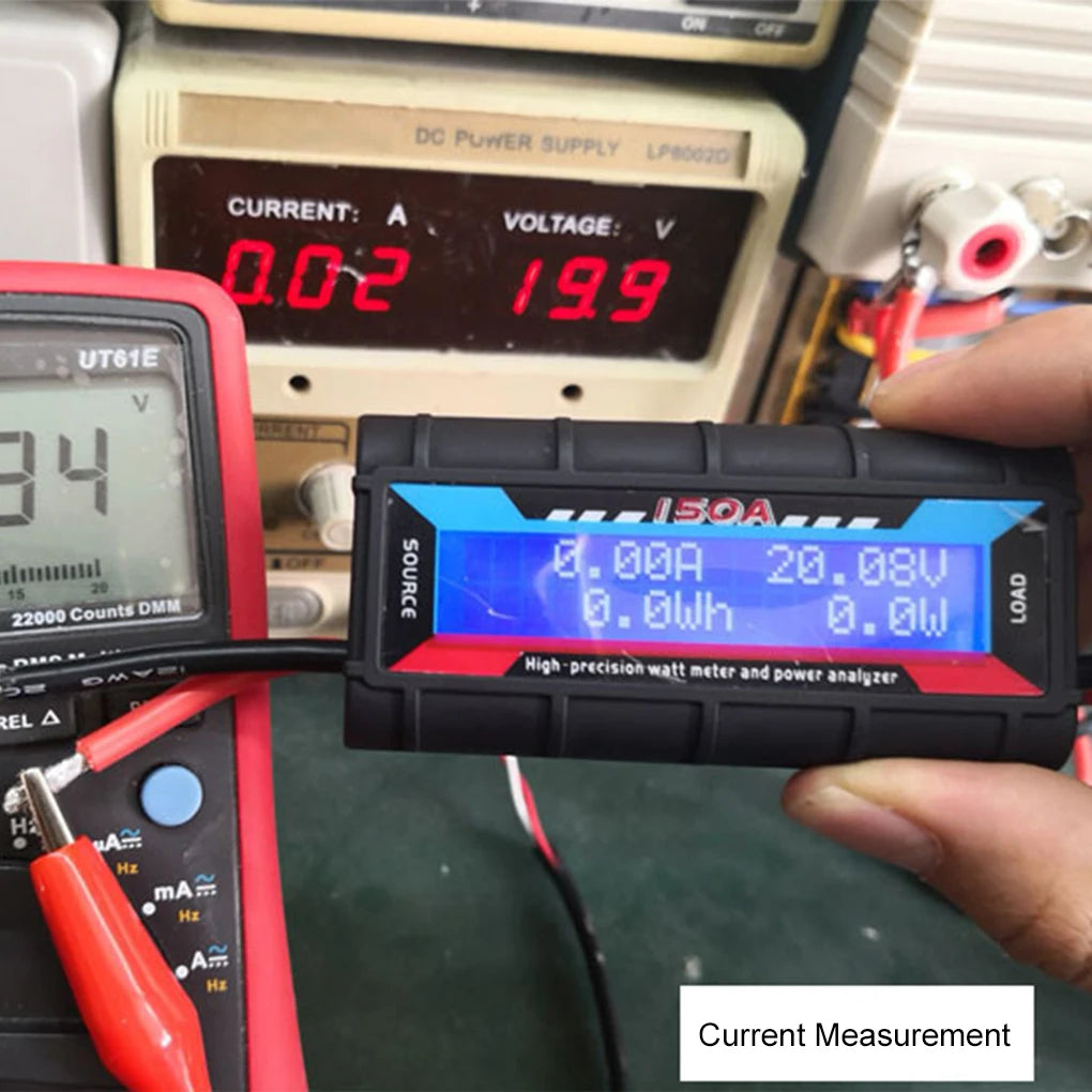 150A 200A 300A Digital Electrical Solar Panel LCD Screen Power Analyzer Backlight RC Watt Meter Reusable Voltmeter