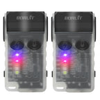BORUiT V20 LED Flashlight Keychain 180°Rotation UV Magnetic Beep Clip USB-C Rechargeable Camping Fishing Torch Alarm Emergency