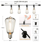 20m 48sockets / US Plug / 1W Bulb