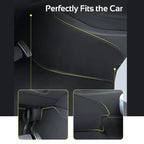 For Tesla Model 3 Y 2021-2026 LHD Center Console Two Side Anti Kick Pad Protector PU Leather Sticker Foot Cover Car Accessories