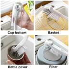 9 Pack Groove Cleaner Brush Set Multipurpose Hand-held Cleaning Brush Deep Cleaning Reusable Tile Joint Scrub Brush