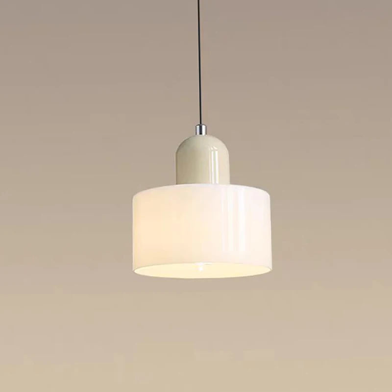 Glass pendant light chandelier, E27 socket, 1.9m cord, 90-260V, white shade